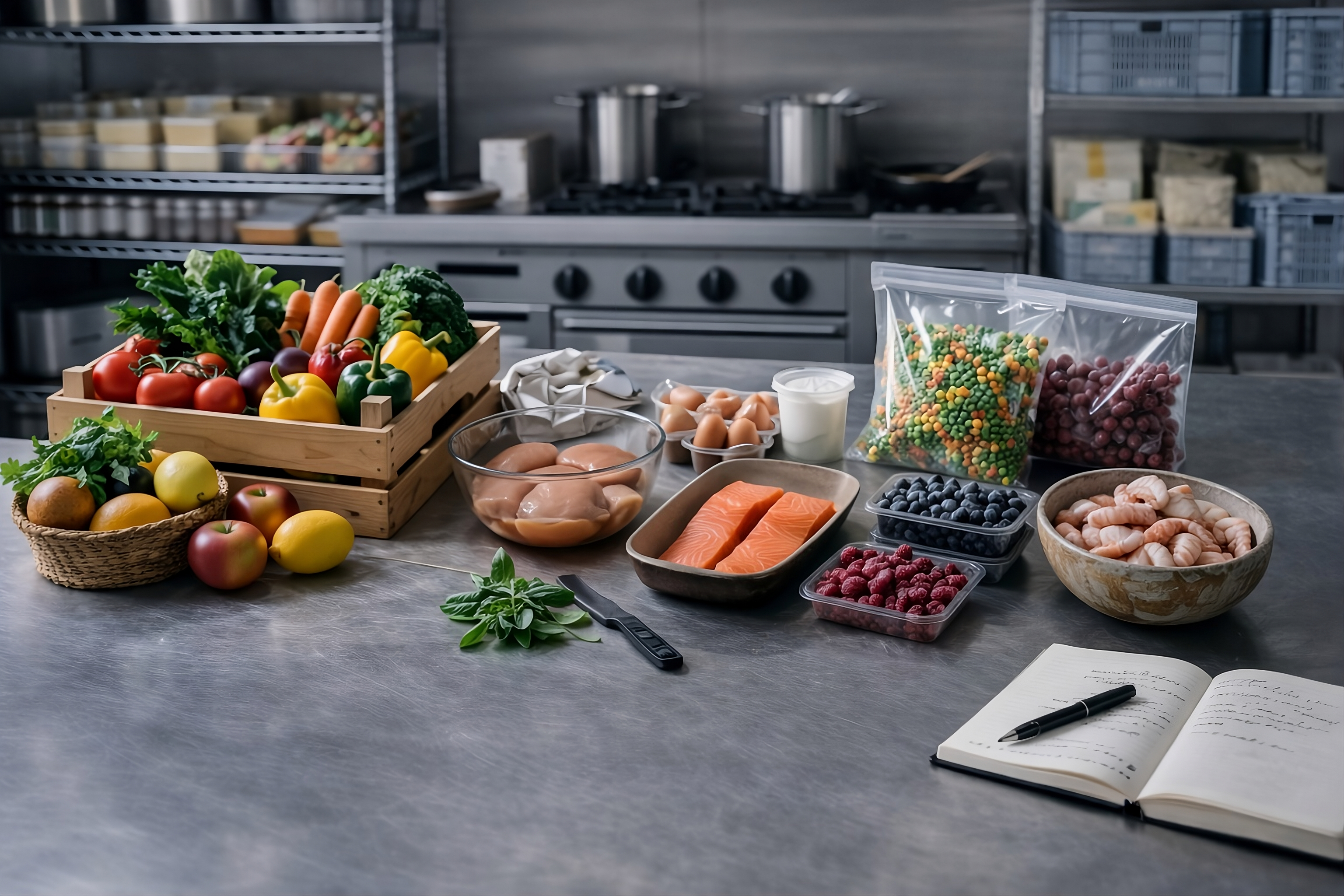 Fresh, chilled and frozen ingredients