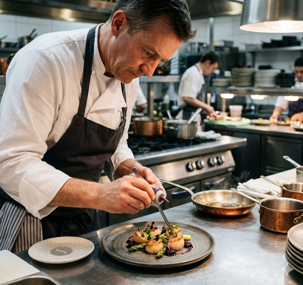 Chef preparing food