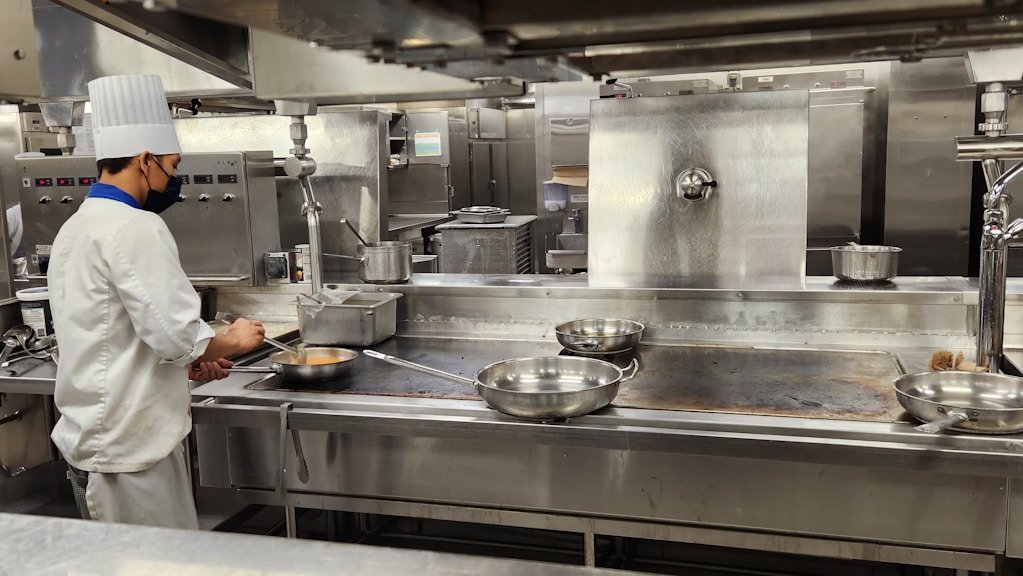 Commercial kitchen ready for service