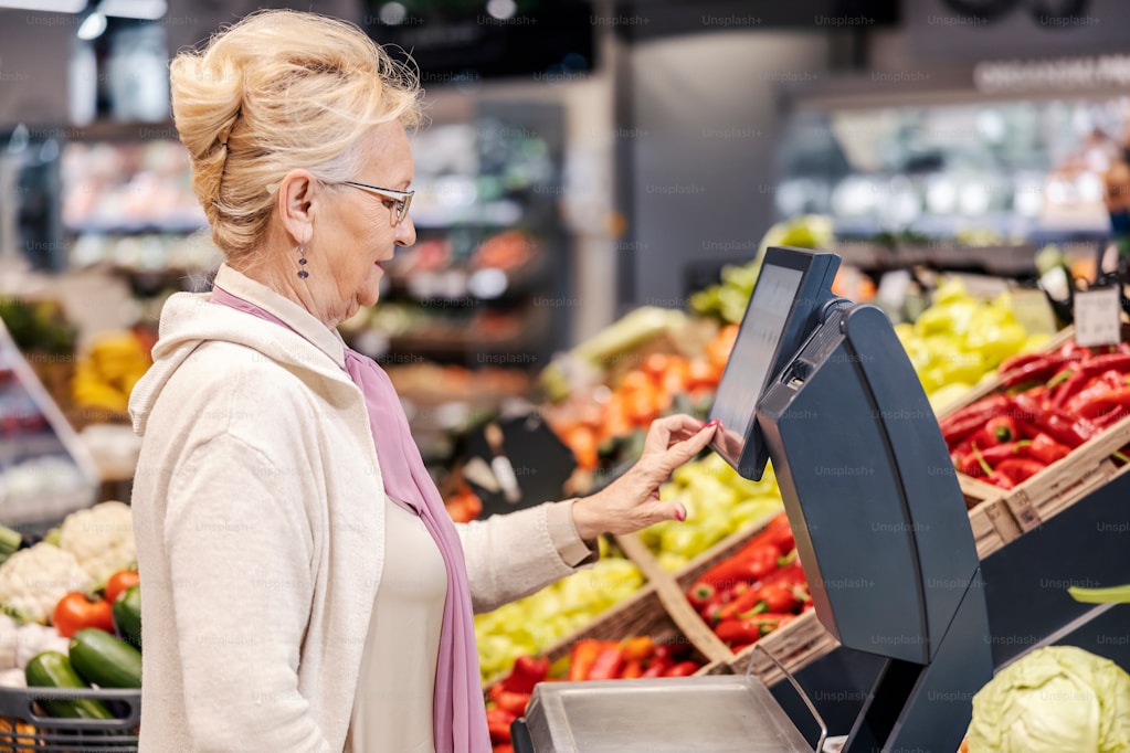 Fresh produce being weighed for inventory control